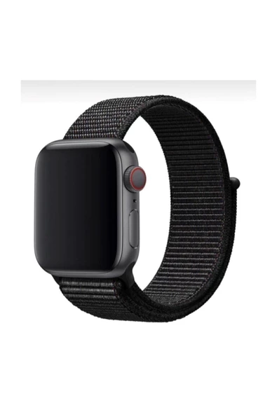 Pazariz Apple Watch Uyumlu Hasırlı 1-2-3-4-5 Serisi 38mm - 40mm Uyumlu Spor Kordon