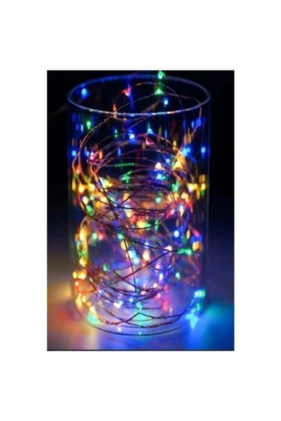 Pazariz 3mt Peri Rgb 30 Led Pilli Noel Parti Yılbaşı Ağaç Dekoratif Aydınlatma Lambası Animasyonlu Süsleme