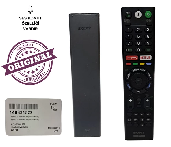 (ORJİNAL-SES KOMUTLU) SONY RMF-TX310P LCD LED TV KUMANDASI