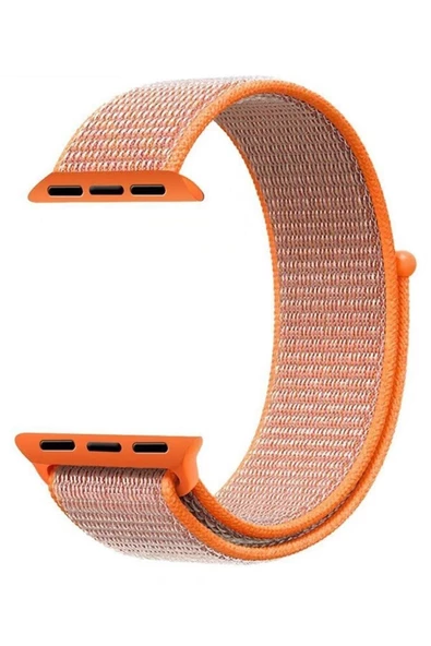 Pazariz Watch Uyumlu Dokuma Kordon Kayış 7 - 6 - Se - 5 - 4 - 3 - 2 - 1 38mm 40mm Uyumlu Turuncu ürün görseli 1