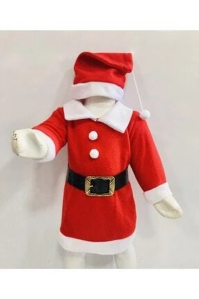 Pazariz Pembecin Kız Çocuk Noel Baba Elbise