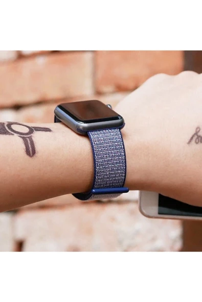 Pazariz Apple Watch Uyumlu38-40mm Krd3 Hasır Kordon - Resim 2