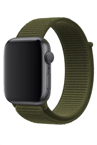 Pazariz Apple Watch Uyumlu 1-2-3-4-5-6-7-se Serisi 42mm - 44mm - 45mm Uyumlu Spor Kumaş Kordon - Resim 3