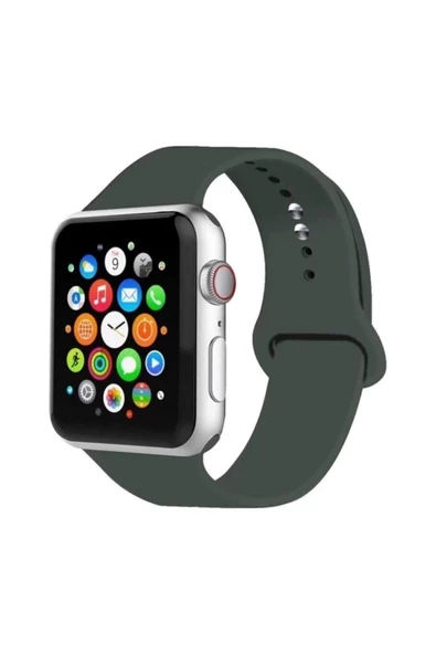 Pazariz Apple Watch Uyumlu Kordon 2 3 4 5 Seri 42 Mm Ve 44 Mm Silikon Kordon Kayış