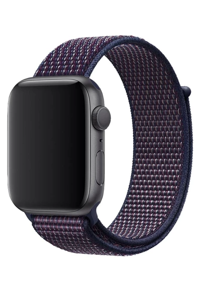 Pazariz Apple Watch Uyumlu 1-2-3-4-5-6-7-se Serisi 38mm - 40mm -41mm Uyumlu Spor Kumaş Kordon - Resim 3