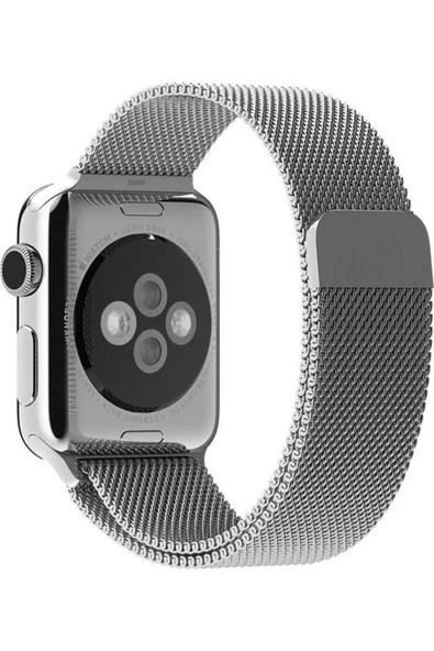 Pazariz Apple Watch Uyumlu8 7 6 5 4 3 Se 42mm-44mm-45mm Mıknatıslı Çelik Örme Kordon ürün görseli 1