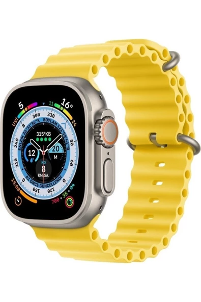 Pazariz Apple Watch Uyumlu42mm 44mm 45mm 49mm 1/2/3/4/5/6/se/7/8/ultra Kordon Silikon Kordon ürün görseli 1