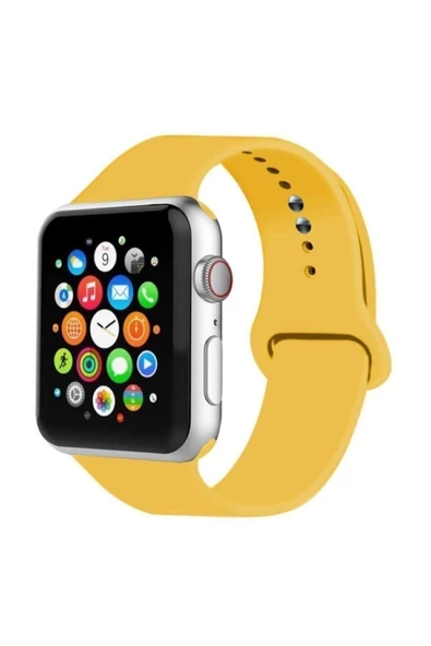 Pazariz Apple Watch Uyumlu Kordon 2 3 4 5 Seri 42 Mm Ve 44 Mm Silikon Kordon Kayış ürün görseli 1