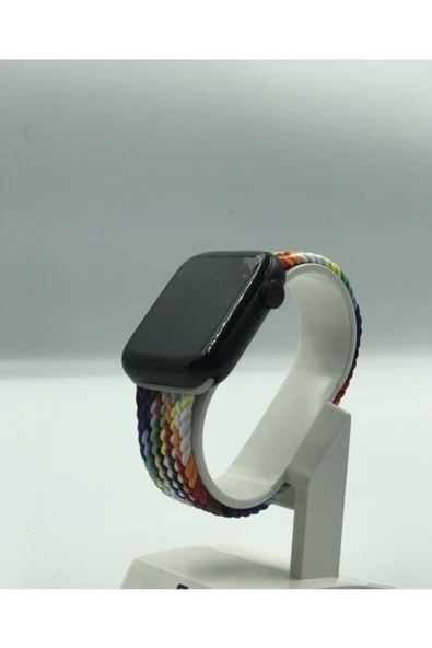 Pazariz Watch Uyumlu Uyumlu 38 40 Mm Örgülü Esnek Kordon - Resim 3