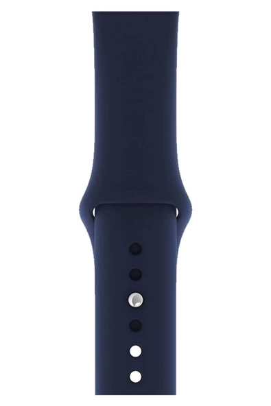 Pazariz Apple Watch Uyumlu 2 3 4 5 6 7 Se Delikli 42 44 45mm Kordon Kayış Bileklik Klasik Silikon