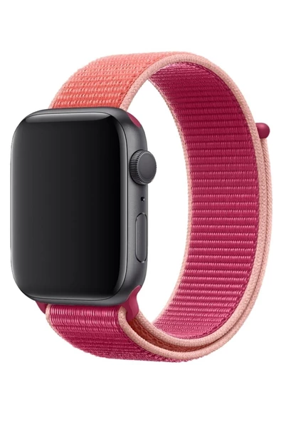 Pazariz Apple Watch Uyumlu 1-2-3-4-5-6-7-se Serisi 38mm - 40mm -41mm Uyumlu Spor Kumaş Kordon - Resim 3