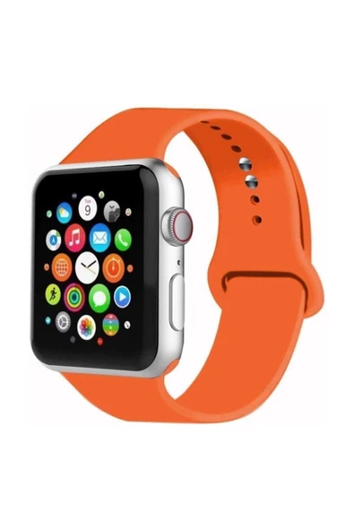 Pazariz Apple Watch Uyumlu Kordon 2 3 4 5 Seri 42 Mm Ve 44 Mm Silikon Kordon Kayış