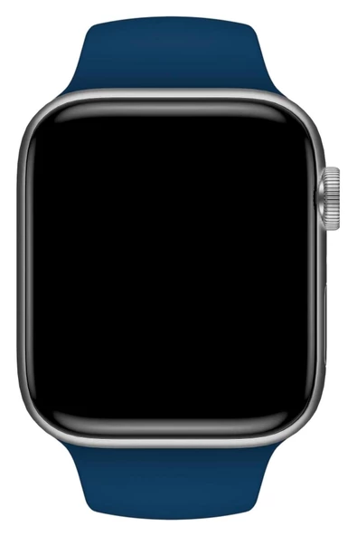 Pazariz Apple Watch Uyumlu 3 4 5 6 7 8 Se Delikli 38 40 41mm Kordon Kayış Bileklik Klasik Silikon - Resim 3