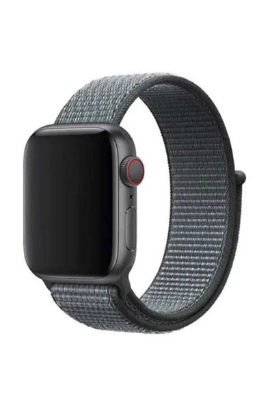 Pazariz Apple Watch Uyumlu Uyumlu Gri Hasır Kordon 38 Mm