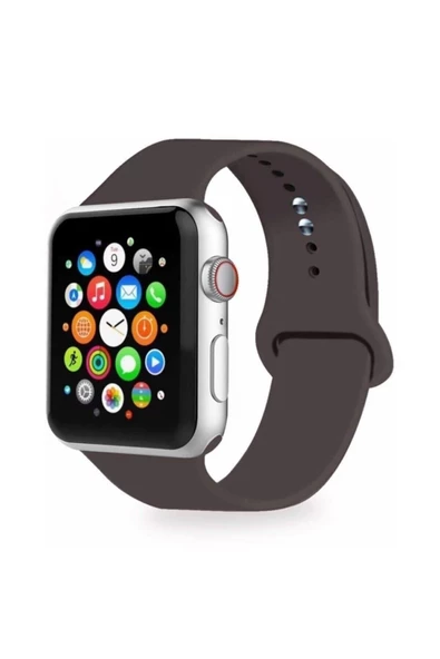Pazariz Gri Apple Watch Uyumlu Kordon 2 3 4 5 Seri Uyumlu 42 Mm Ve 44 Mm Silikon Kordon Kayış