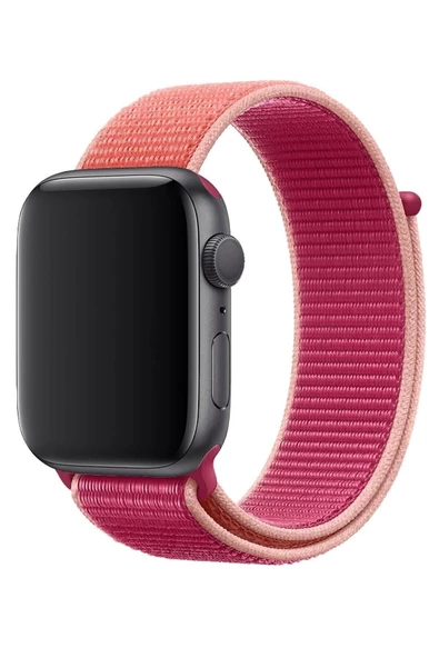 Pazariz Apple Watch Uyumlu 1-2-3-4-5-6-7-se Serisi 42mm - 44mm - 45mm Uyumlu Spor Kumaş Kordon - Resim 3