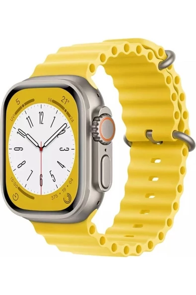 Pazariz Apple Watch Uyumlu8 7 6 5 4 3 2 Se 42mm / 44mm / 45mm Spor Silikon Kordon Kayış ürün görseli 1