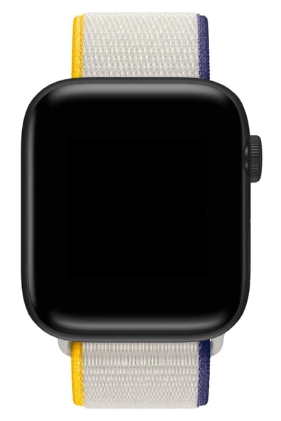 Pazariz Apple Watch Uyumlu 1-2-3-4-5-6-7-se Serisi 42mm - 44mm - 45mm Uyumlu Spor Kumaş Kordon - Resim 2