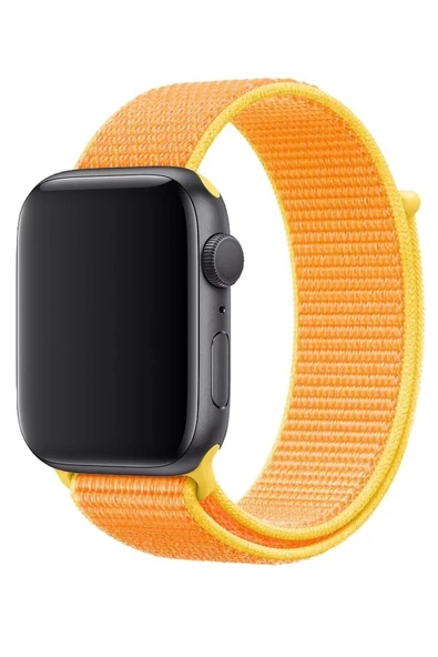 Pazariz Apple Watch Uyumlu 1-2-3-4-5-6-7-se Serisi 38mm - 40mm -41mm Uyumlu Spor Kumaş Kordon - Resim 3