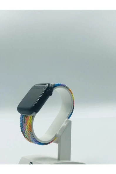 Pazariz Apple Watch Uyumlu Uyumlu 38 / 40mm Örgülü Esnek Kordon - Resim 2