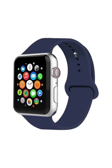 Pazariz Apple Watch Uyumlu Kordon 2 3 4 5 Seri 42 Mm Ve 44 Mm Silikon Kordon Kayış - 2