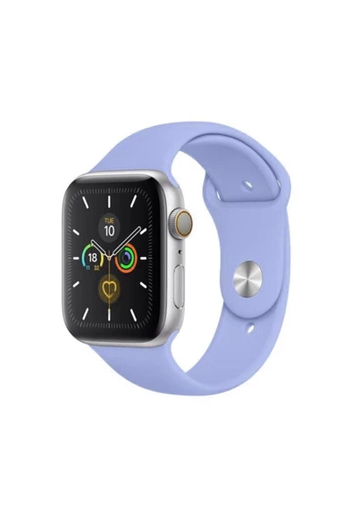 Pazariz Apple Watch Uyumlu Kordon 2 3 4 5 6 Se Seri 38 Mm Ve 40 Mm Silikon Kordon Kayış - Lila ürün görseli 1