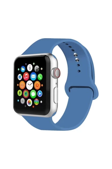 Pazariz Apple Watch Uyumlu Kordon 2 3 4 5 Seri 42 Mm Ve 44 Mm Silikon Kordon Kayış ürün görseli 1