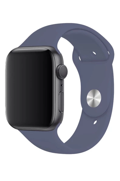 Pazariz Apple Watch Uyumlu 3 4 5 6 7 8 Se Delikli 38 40 41mm Kordon Kayış Bileklik Klasik Silikon - 3