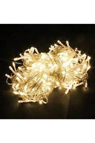 Pazariz 10mt Günışığı 100 Led Fişli Noel Parti Yılbaşı Ağaç Dekoratif Aydınlatma Lambası Animasyonlu Süsleme