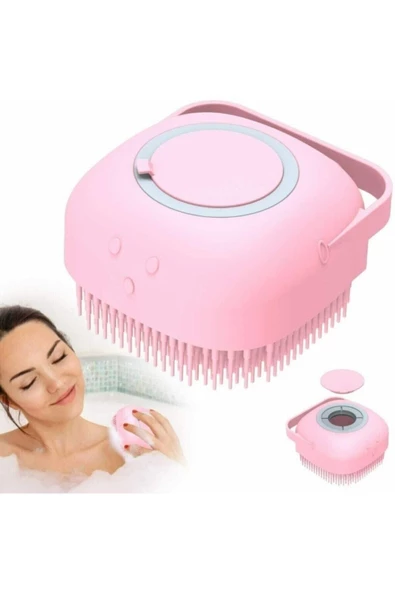 Pazariz Banyo Duş Kesesi Sabun Duş Jeli Hazneli Masaj Fırçası Lif Kese - Resim 2