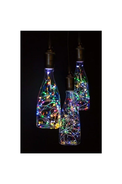 Pazariz 5 mt Peri Rgb 50 Led Pilli Noel Parti Yılbaşı Ağaç Dekoratif Aydınlatma Lambası Animasyonlu - Resim 3