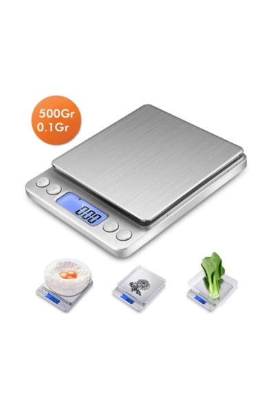 Pazariz Digital Lcd Hassas Tartı-mutfak Terazisi 500gr/0.1gr ürün görseli