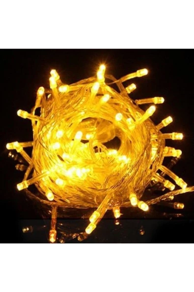 Pazariz 10 mt Gün Işığı 100 Led Fişli Parti Yılbaşı Ağaç Dekoratif Aydınlatma Lambası Animasyonlu