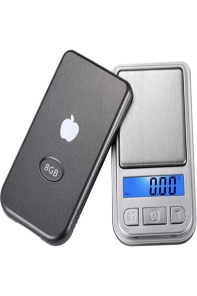 Pazariz Mini Scale Apple Ipod Görünümlü Hassas Cep Terazisi Tartı 200 G Kapasite 0.01 Hassasiyet