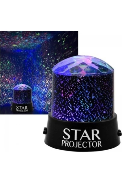 Pazariz Yıldız Yansıtmalı Led Lamba Projeksiyon Gece Lambası ürün görseli 1