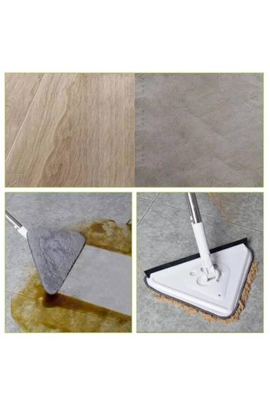 Pazariz Teleskopik Üçgen Mop Seti Hertürlü Yüzey Temizlik - Resim 2