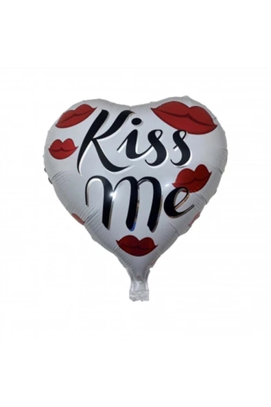 Pazariz Kalp Figürlü Kiss Me Folyo - Folyo Balon - 18 Inç ürün görseli