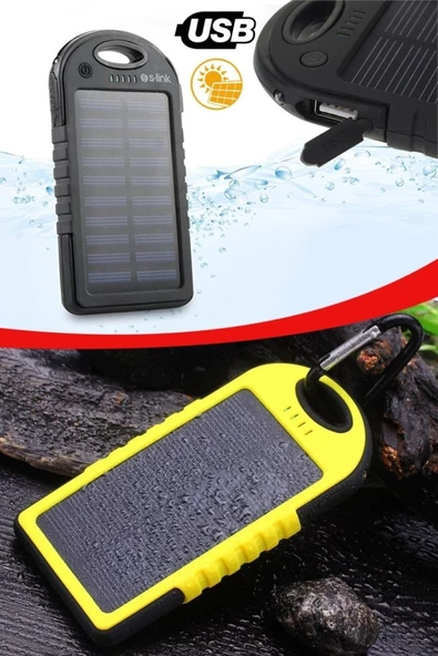 Pazariz Led Işıklı 8000 Mah Solar Powerbank