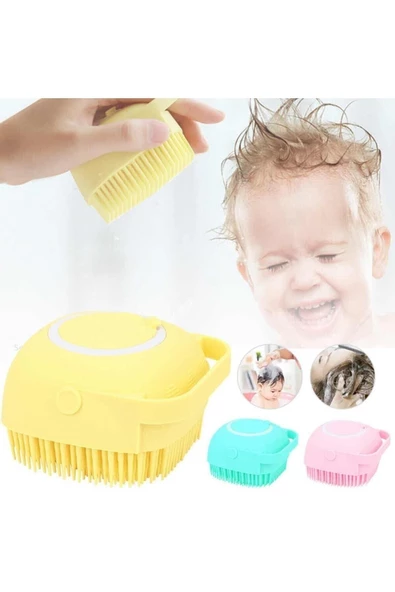 Pazariz Şampuan Hazneli Silikon Peeling Duş Fırçası Masaj - 3