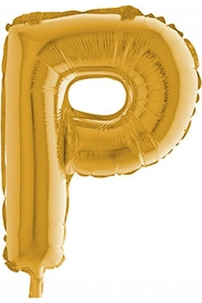 Pazariz P (gold) Harf Folyo Balon - 90 Cm - Altın Folyo Harf Balon