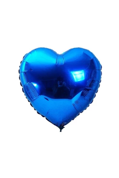 Pazariz Kalp Balon Folyo Mavi 60 Cm 24 Inç