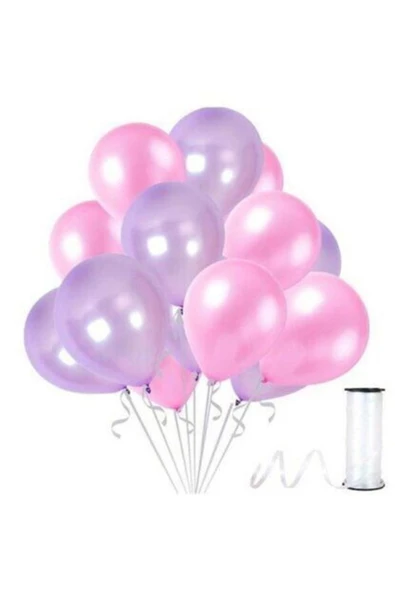 Pazariz 30 Adet Metalik Pempe, Lila Balon Konsepti-uçan-güzel Balon