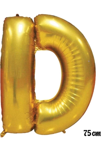 Pazariz 75 Cm D Harfi Folyo Balon Altın ürün görseli 1