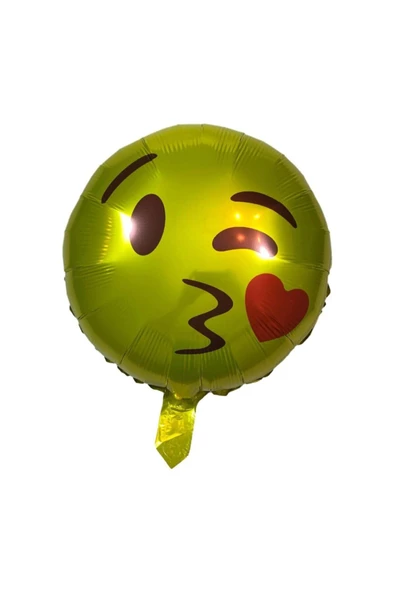 Pazariz Göz Kırpma Figürlü Folyo - Folyo Balon - Emoji Balon - 18 Inç