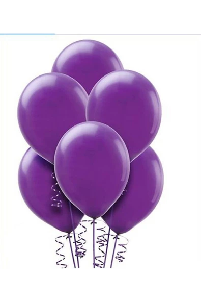 Pazariz Balon Metalik Mor Balon 20'li ürün görseli 1