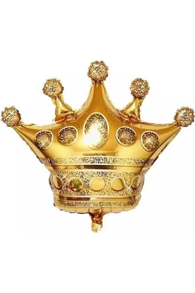 Pazariz Folyo Balon Doğum Günü Balonu Parti Balonu 100 Cm Gold Kral Taç ürün görseli