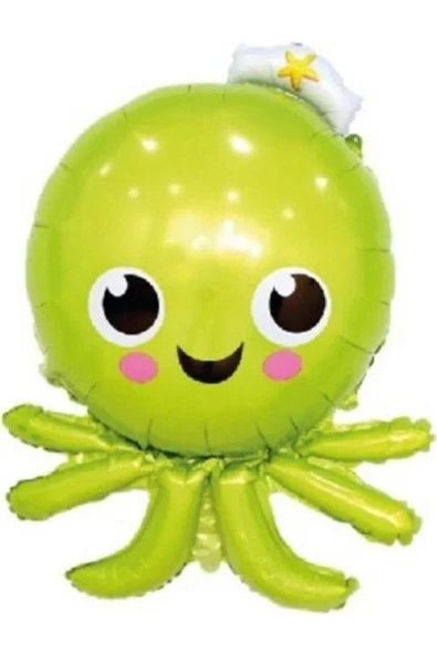 Pazariz Folyo Balon Doğum Günü Balonu Parti Balonu 90x65 Cm Ahtapod ürün görseli 1