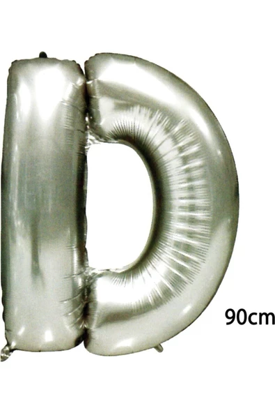 Pazariz 90 Cm D Harfi Folyo Balon Gümüş ürün görseli