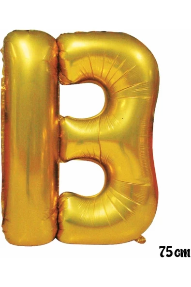Pazariz 75 Cm B Harfi Folyo Balon Altın ürün görseli
