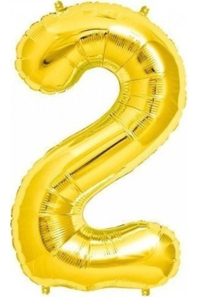 Pazariz Gold Folyo Balon 2 Rakamı